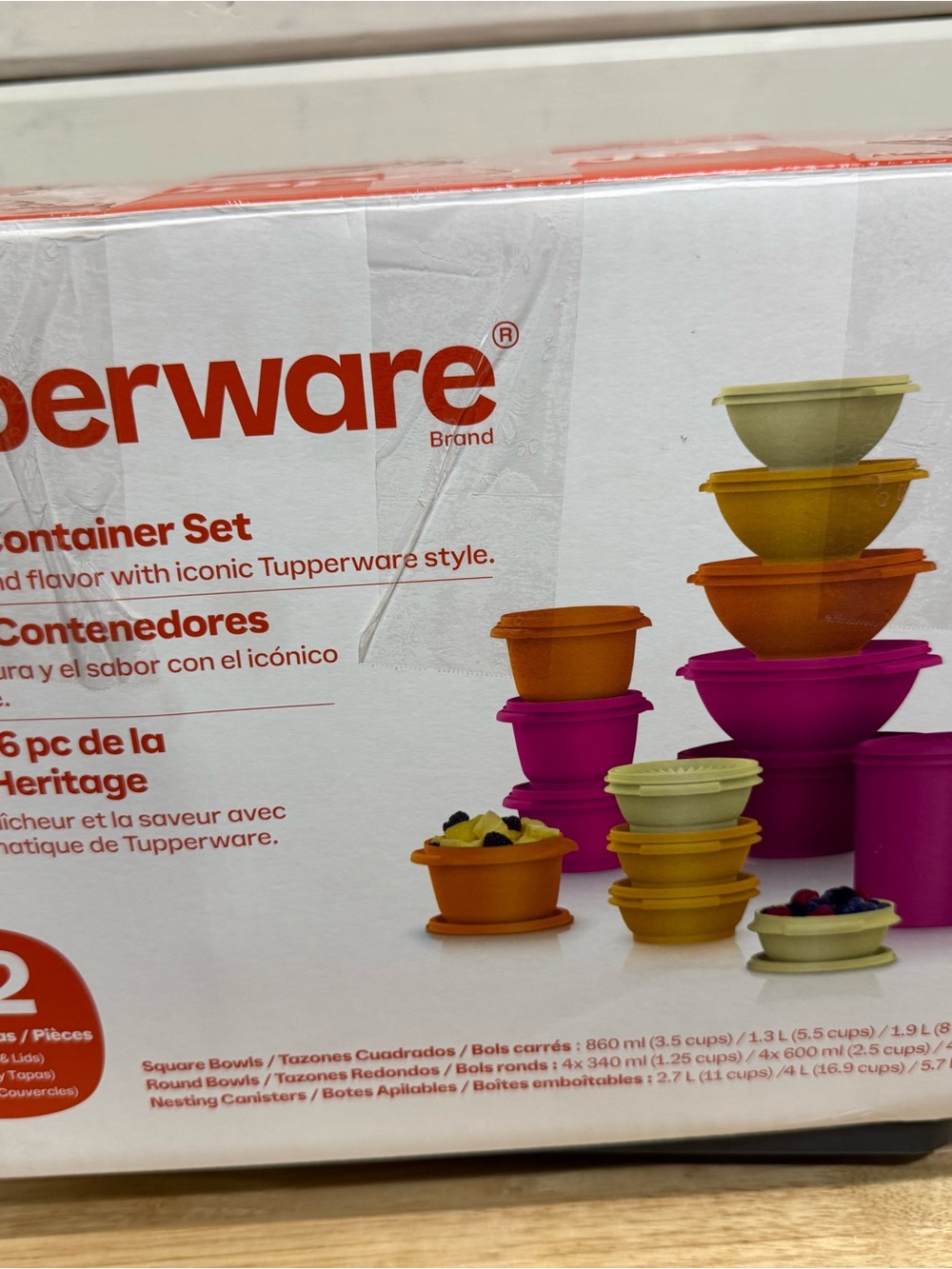 Tupperware Bright Multi-Color Nesting Bowl Set